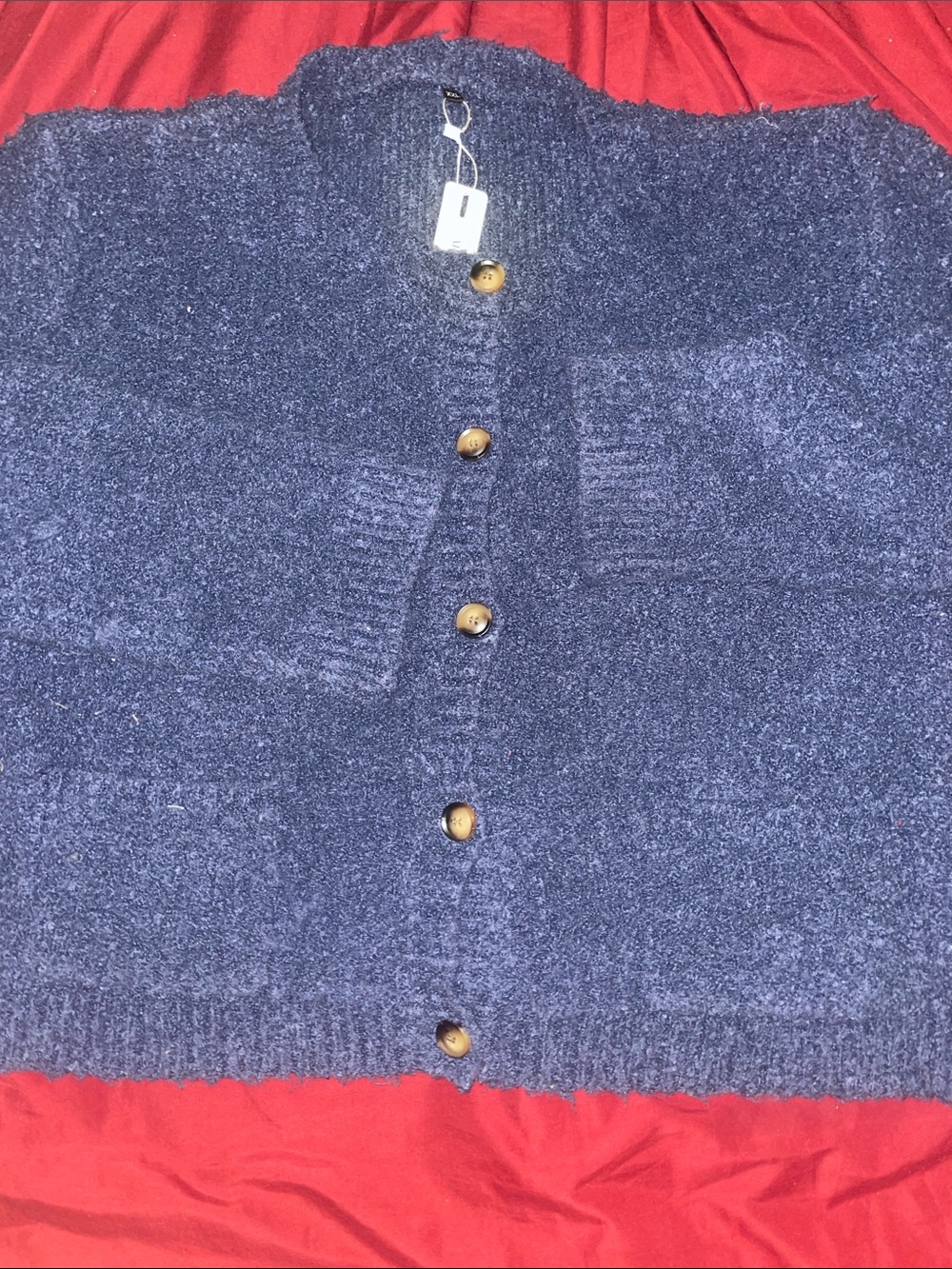 NWT Arach & Cloz Knit Cardigan Sweater - Blue, Size 2XL